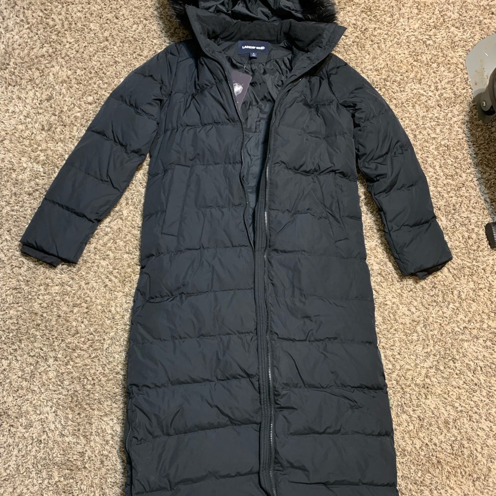 Lands End black coat size small NWT